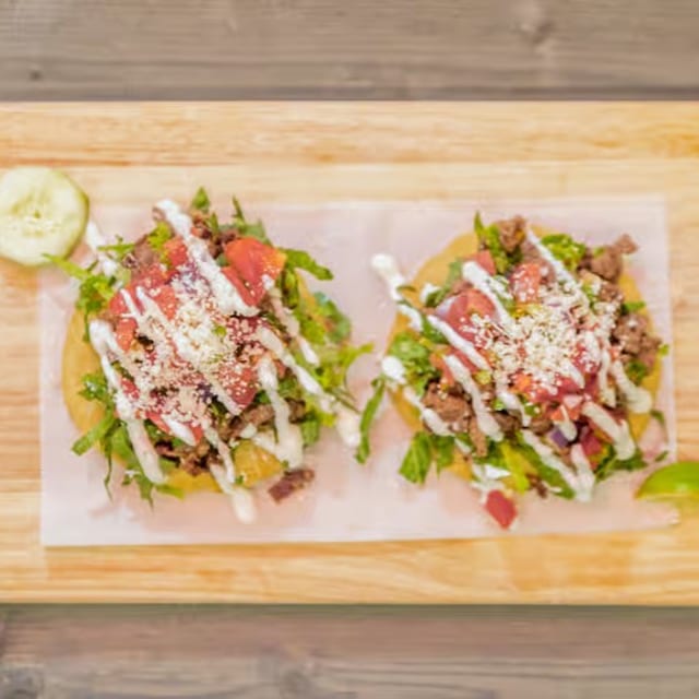Huaraches Al Pastor / Roasted Pork.