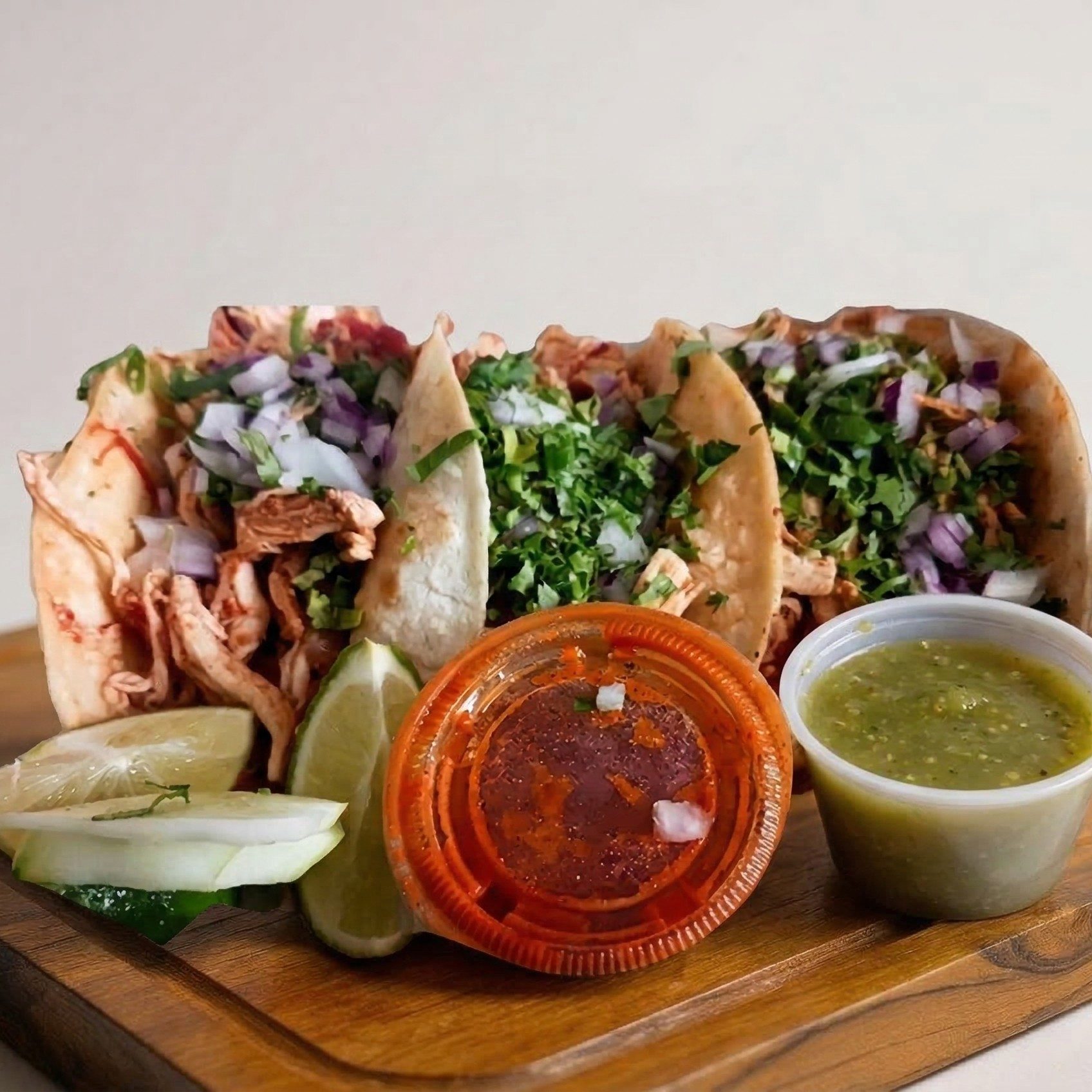 Tinga De Pollo / Shredded Chicken Tacos.
